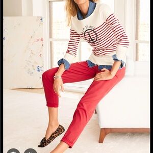 Talbots red cotton chino pants